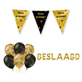 Geslaagd Versiering Pakket Zwart Goud